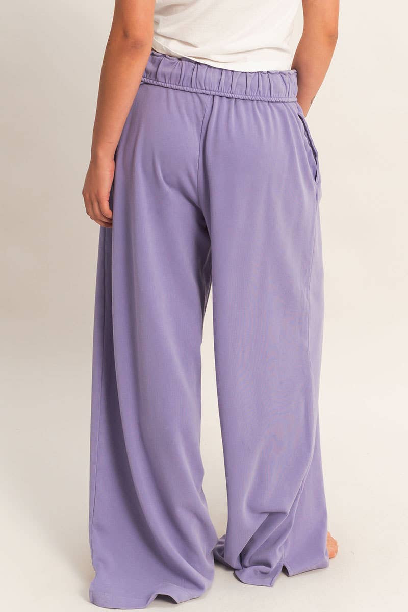 CF Fold Over Waist Wide Leg Sweatpant