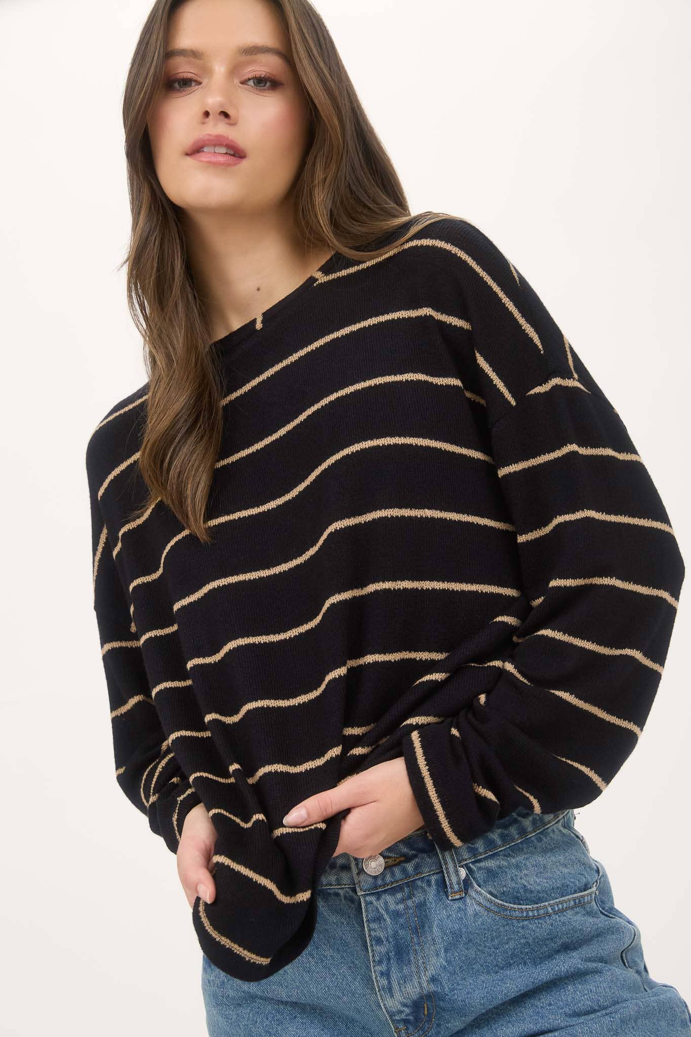 This & That Striped Pullover Top