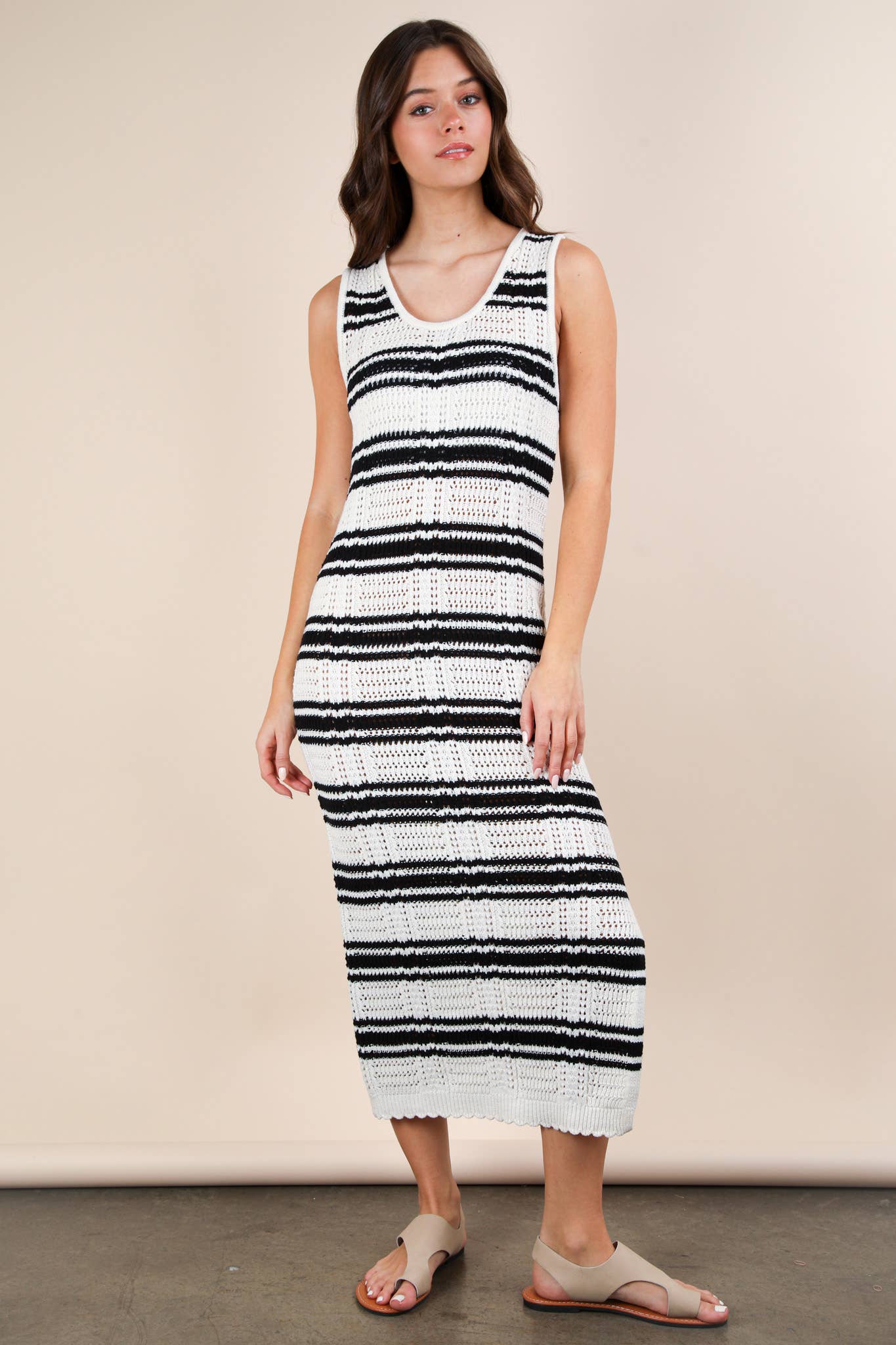 Toes in the Sand Striped Dress