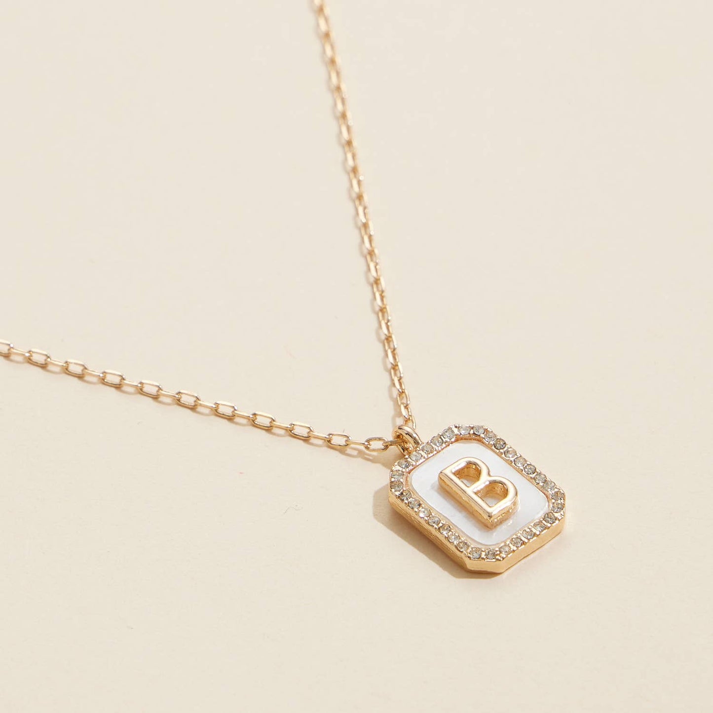 Initial Shell Charm Necklace