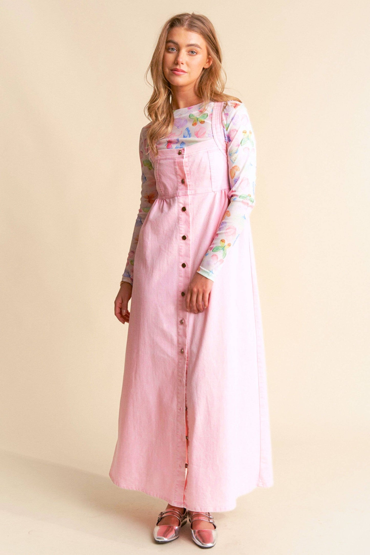 Floral Festival Denim Dress
