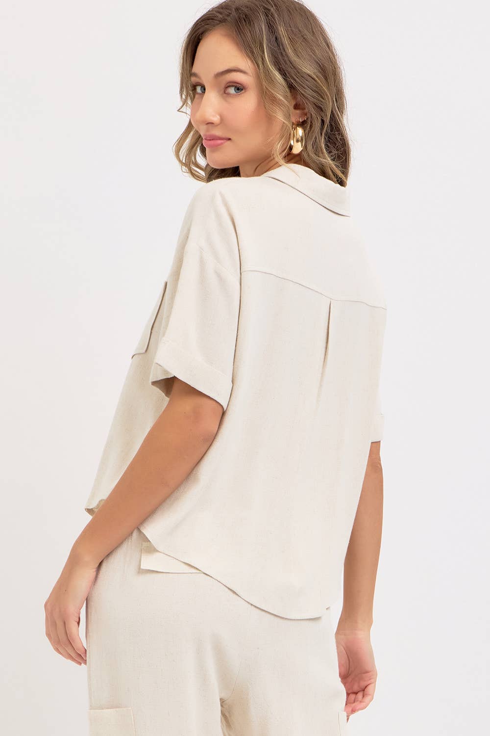 Beachin Collared Top