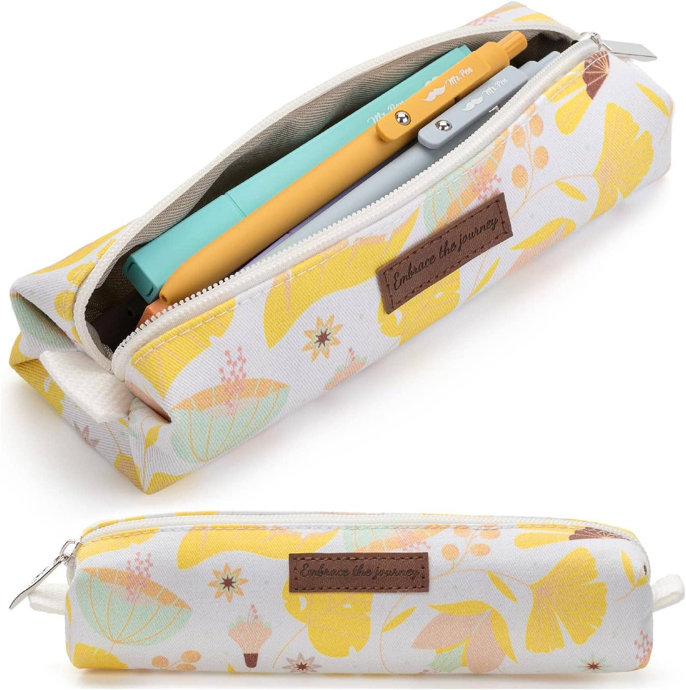 Pencil Case Yellow Floral