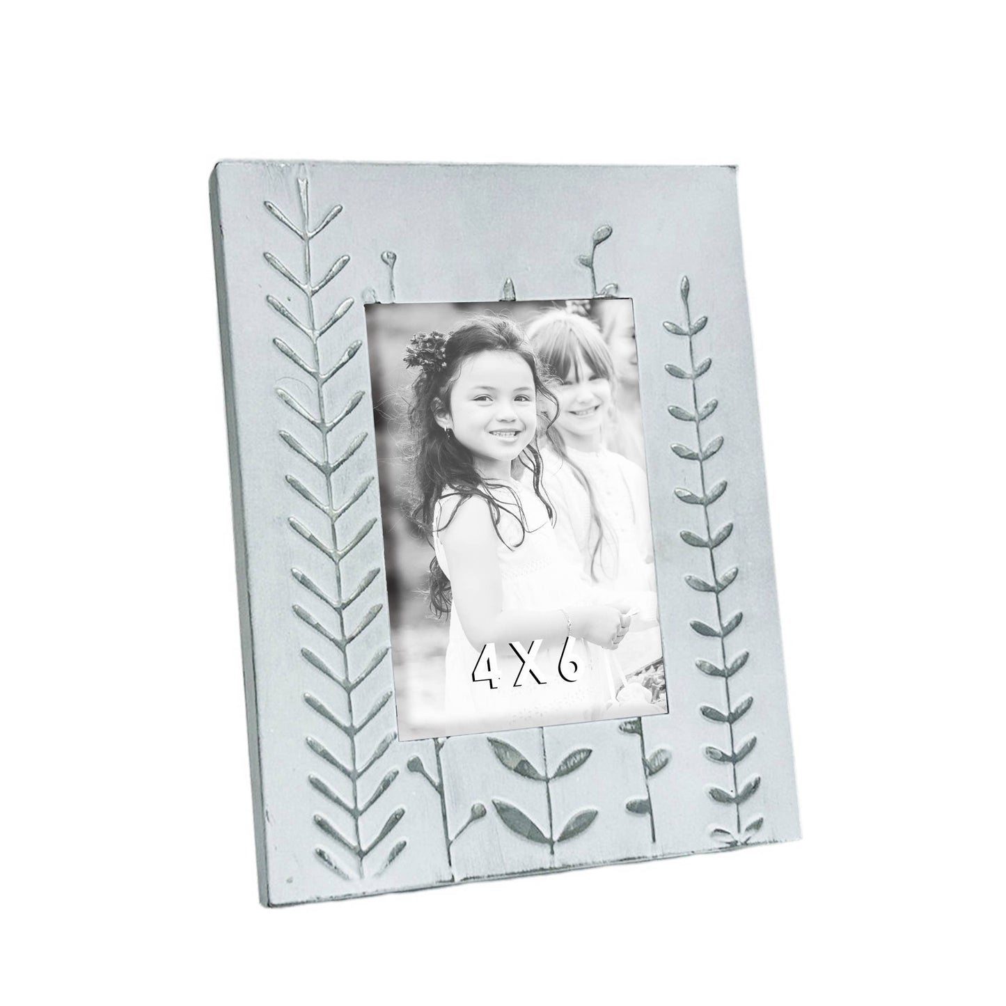 Embossed Leaf Metal Frame