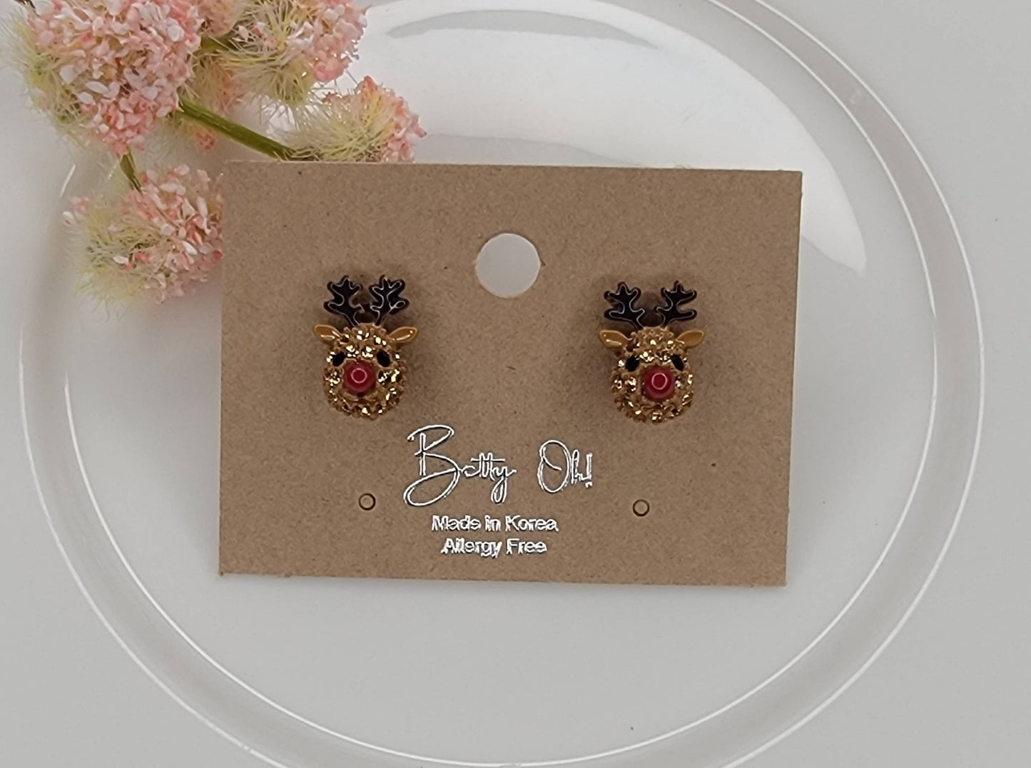 Reindeer Post Earrings