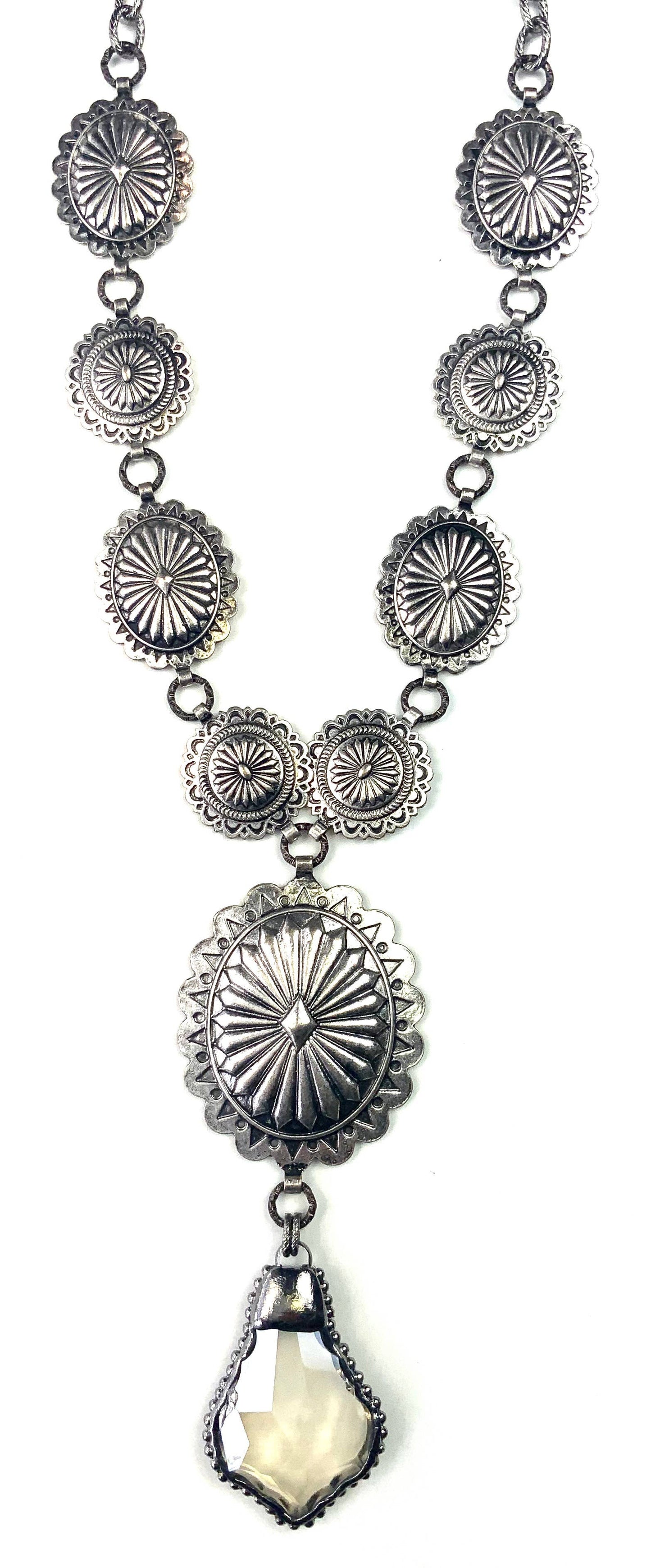 NK-Mixed Glass Pendant Necklace