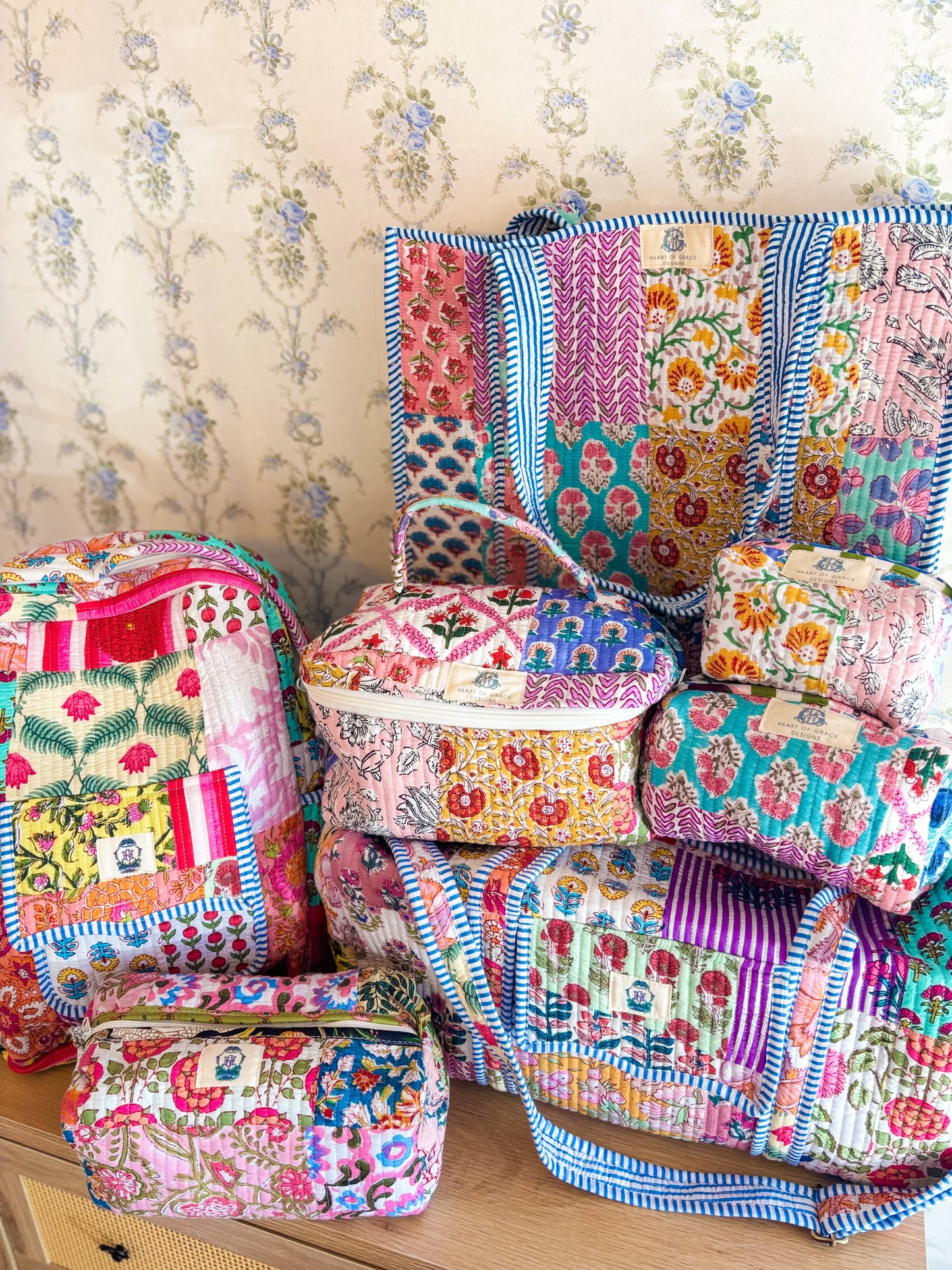 Wildflower Patch | Regular Quilted Tote Bag