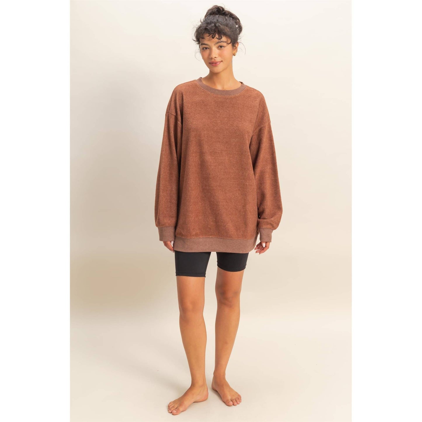 Oversized Crewneck Casual Sweatshirt