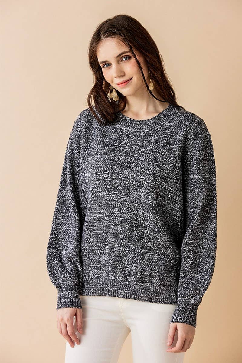 Falling for you Balloon Sleeve Sweater PLUS