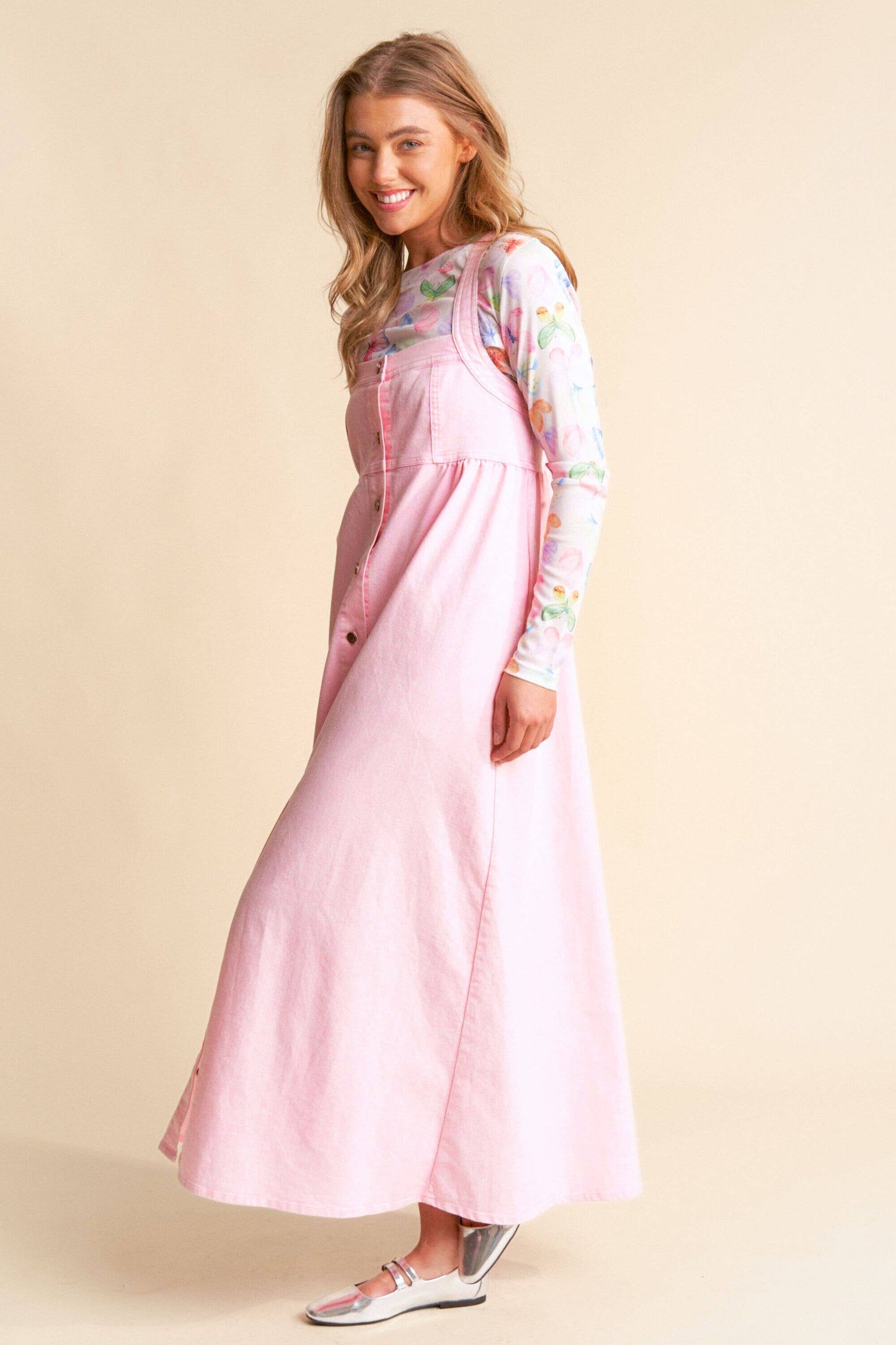 Floral Festival Denim Dress