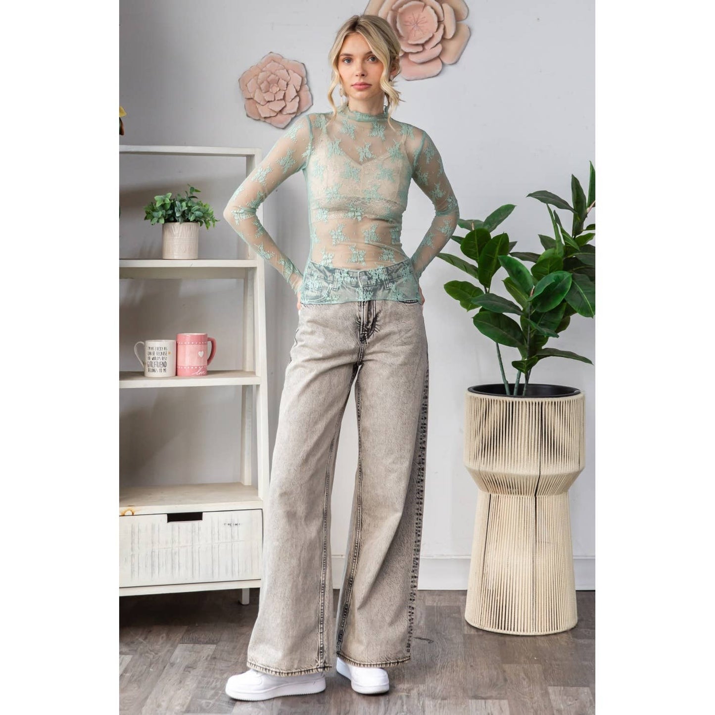 Lovely in Lace Long Sleeve Top