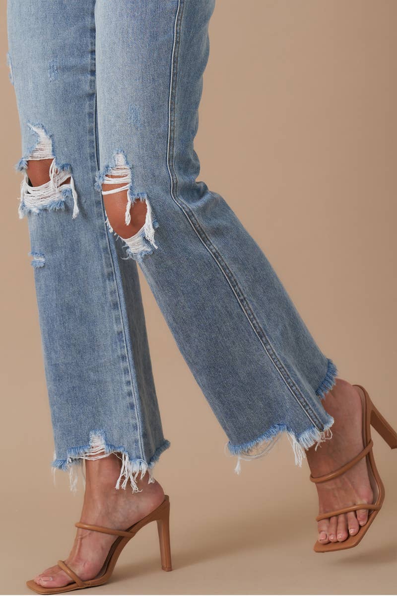 Flower Power Denim Flare Jean
