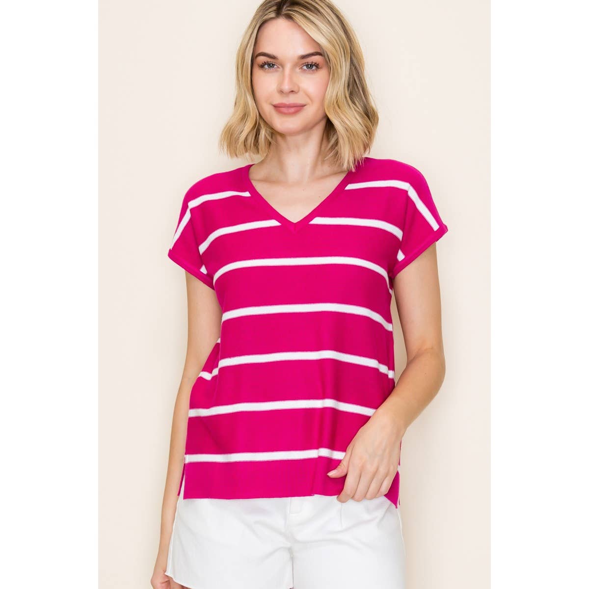 Sandy Oasis Striped Top