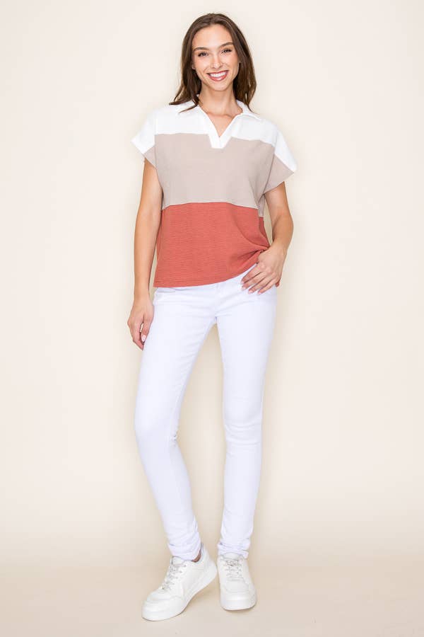 Saige Colorblock Top