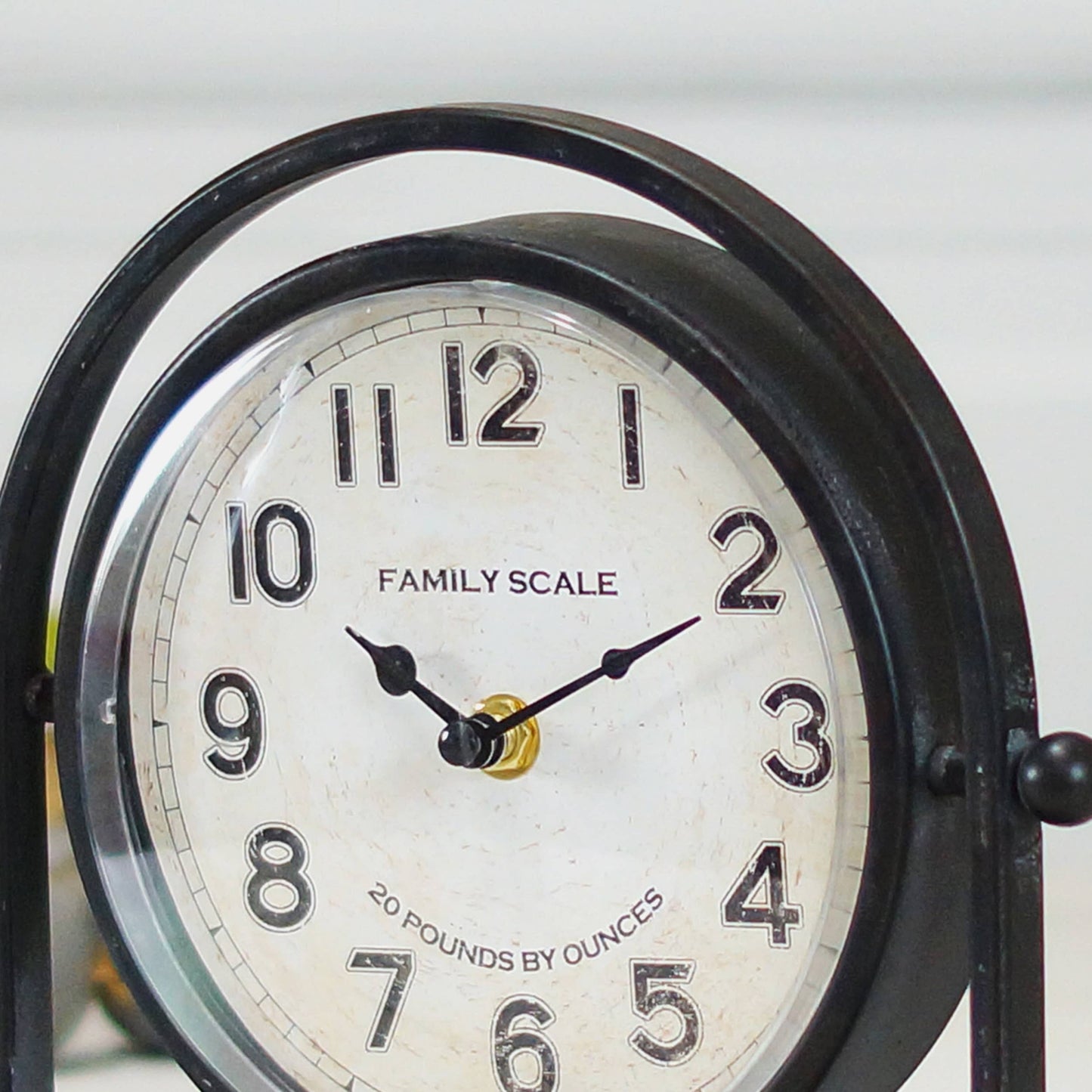 9in Metal Table Clock