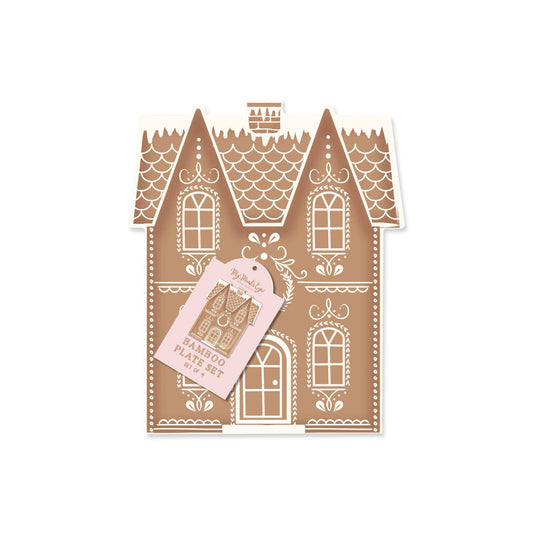 Gingerbread House Bamboo Plates