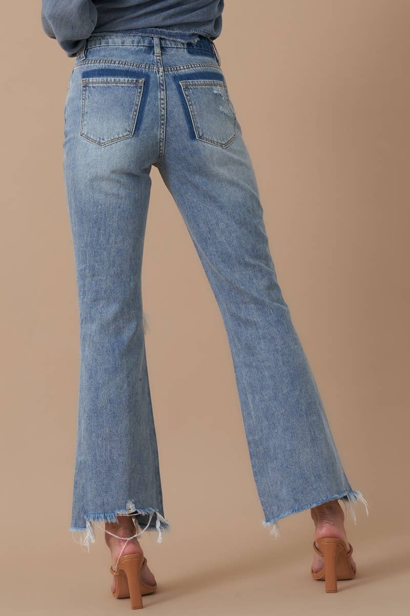 Flower Power Denim Flare Jean