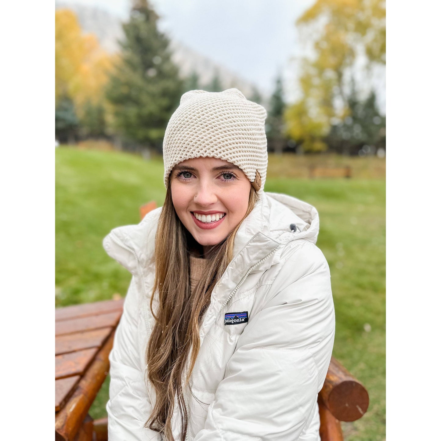 Slouchy Knit CC Beanie