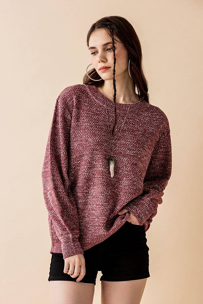 Falling for you Balloon Sleeve Sweater PLUS