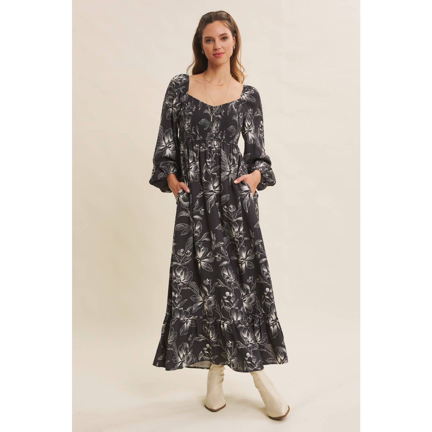 Smocked Dreams Floral Dress