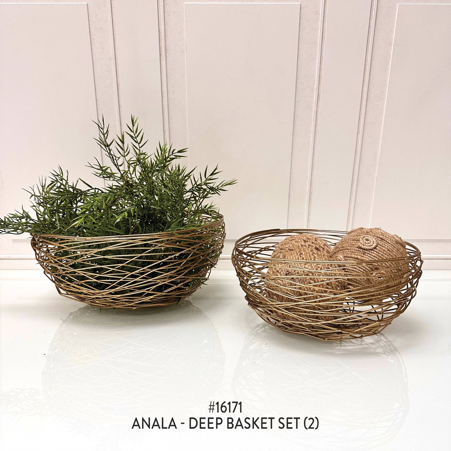 Iron Gold Woven Basket