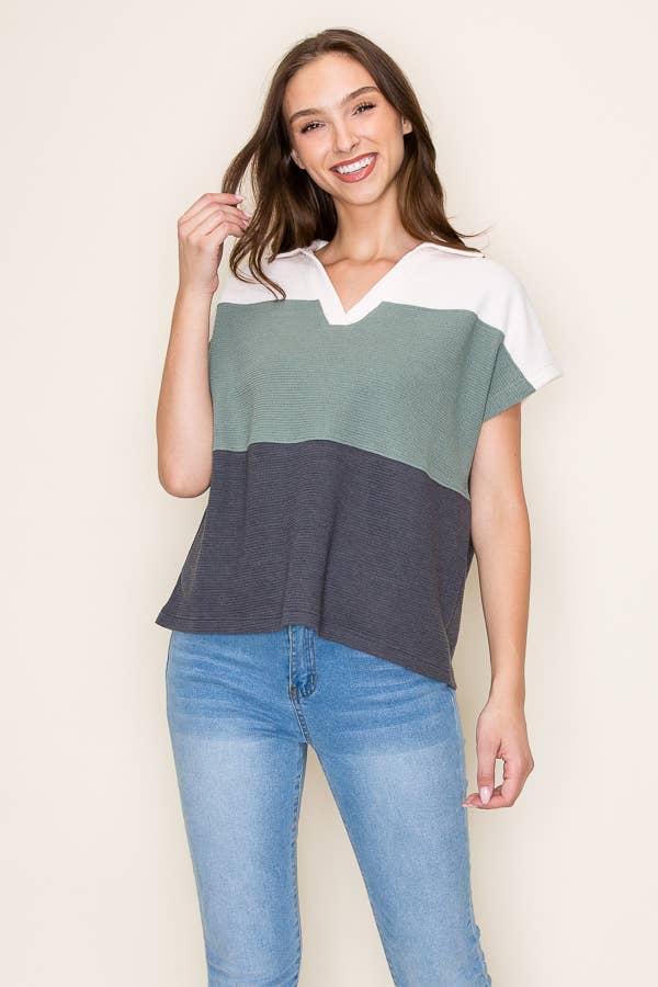 Saige Colorblock Top