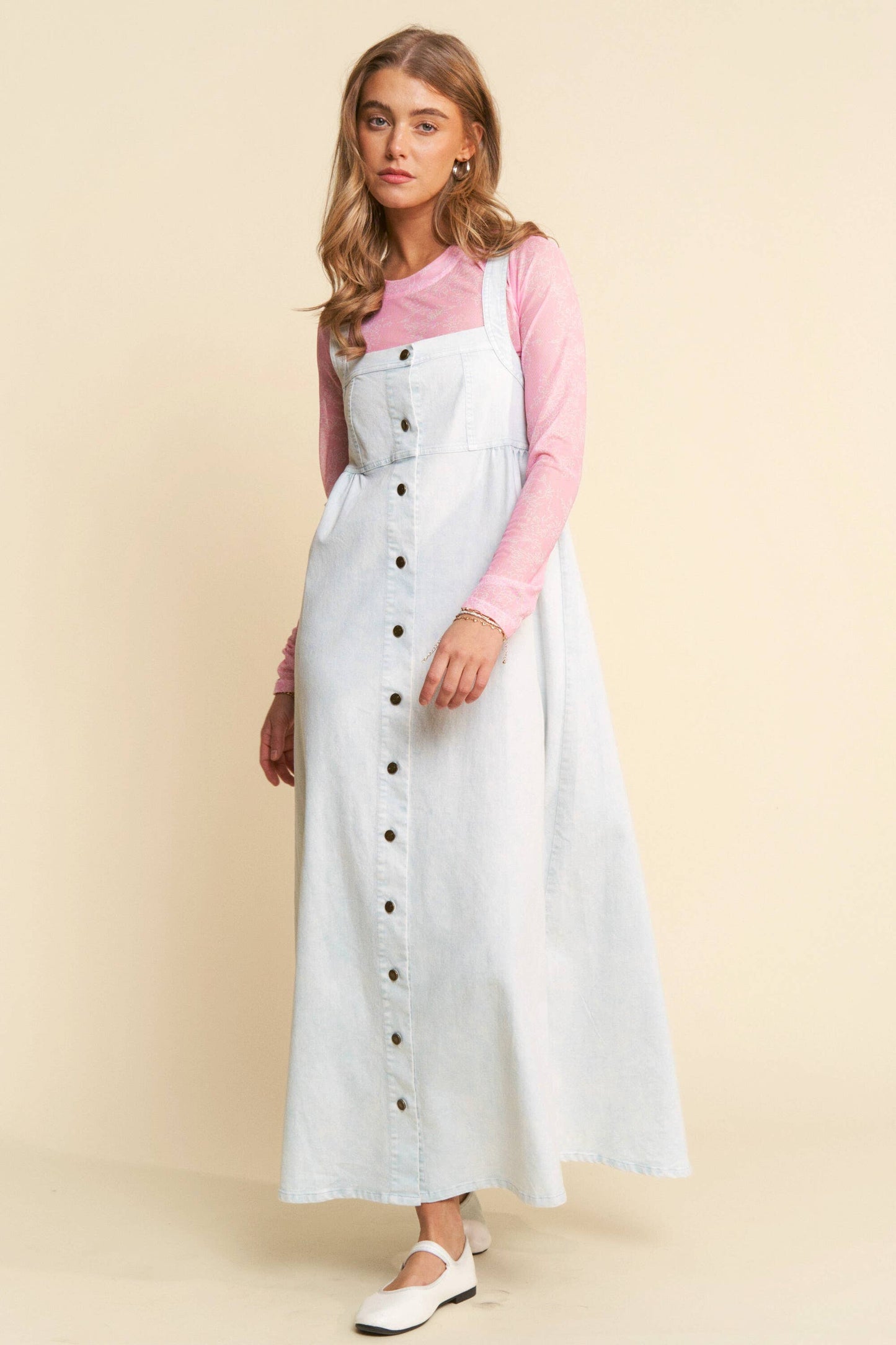 Floral Festival Denim Dress