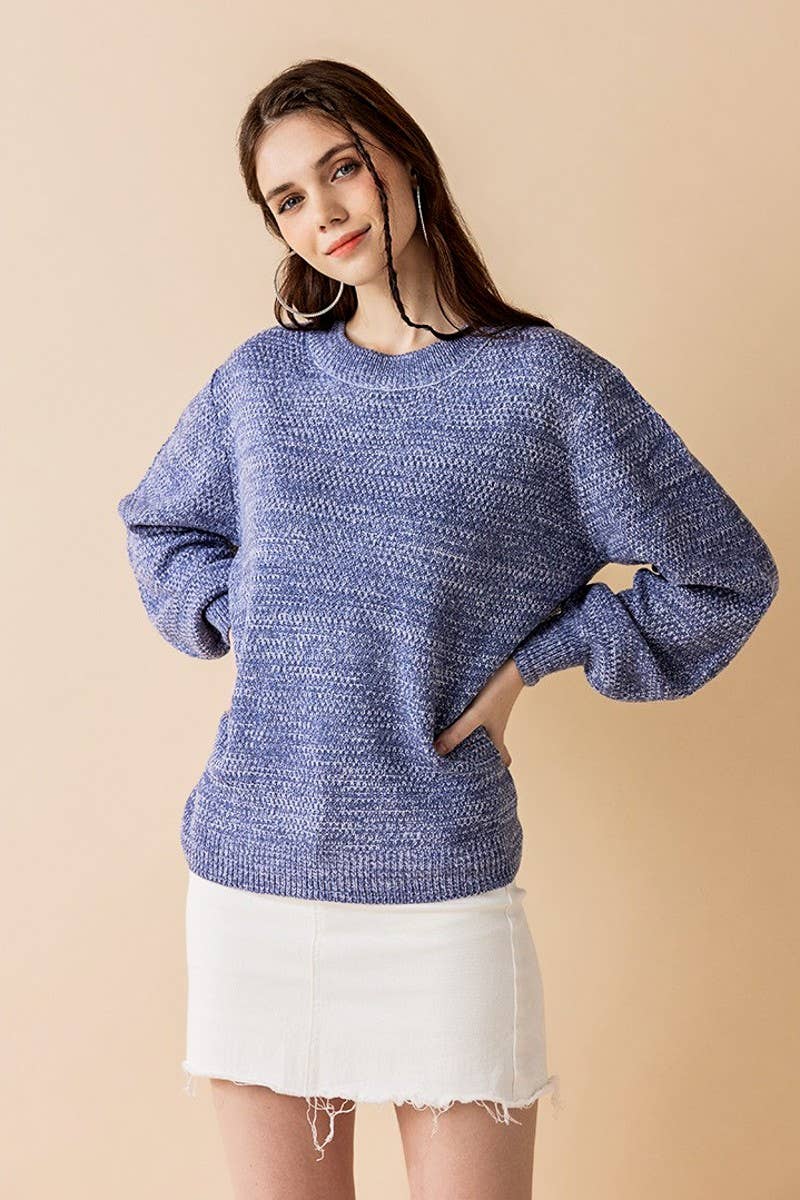 Falling for you Balloon Sleeve Sweater