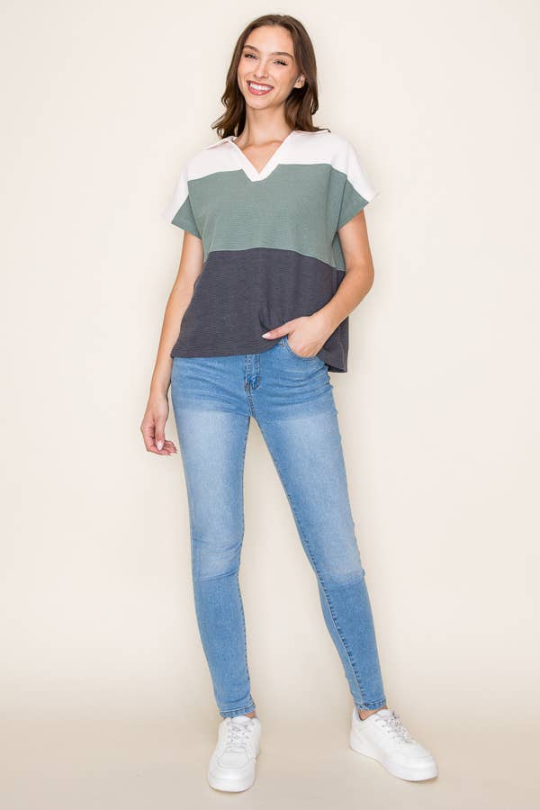 Saige Colorblock Top