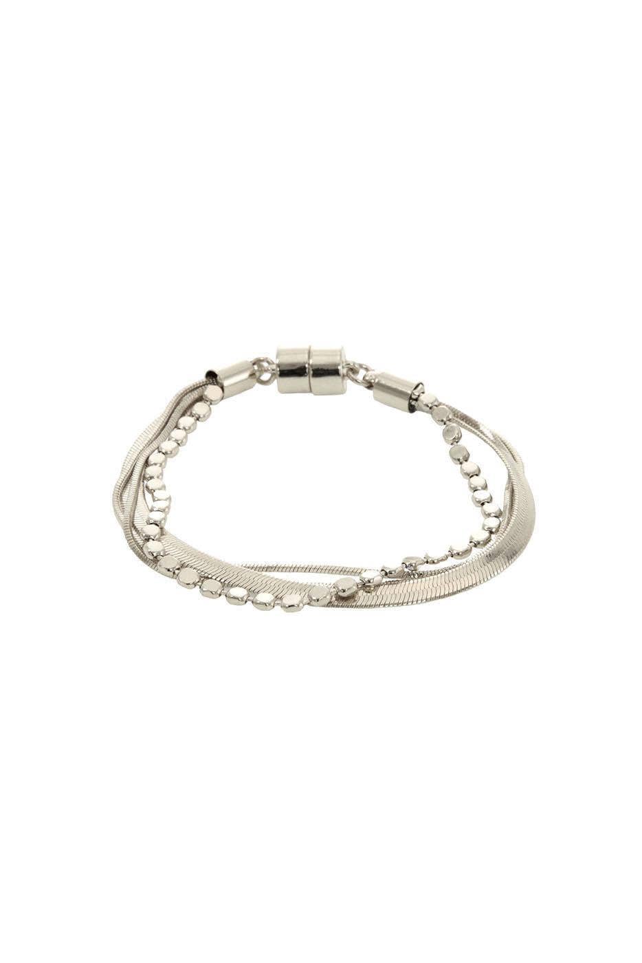 Mixed Metal Multi Chain Bracelet