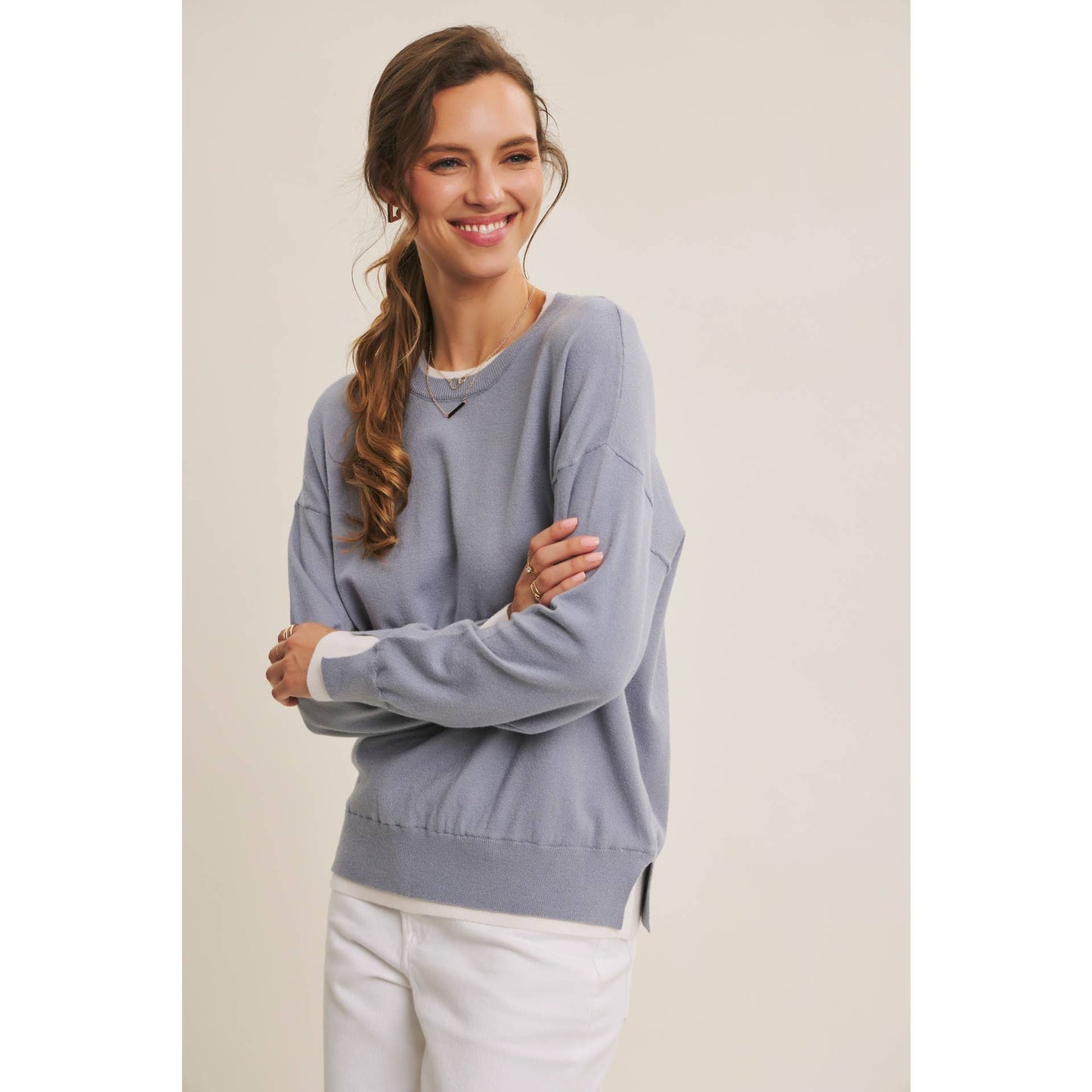 Seeing Double Dusty Sweater