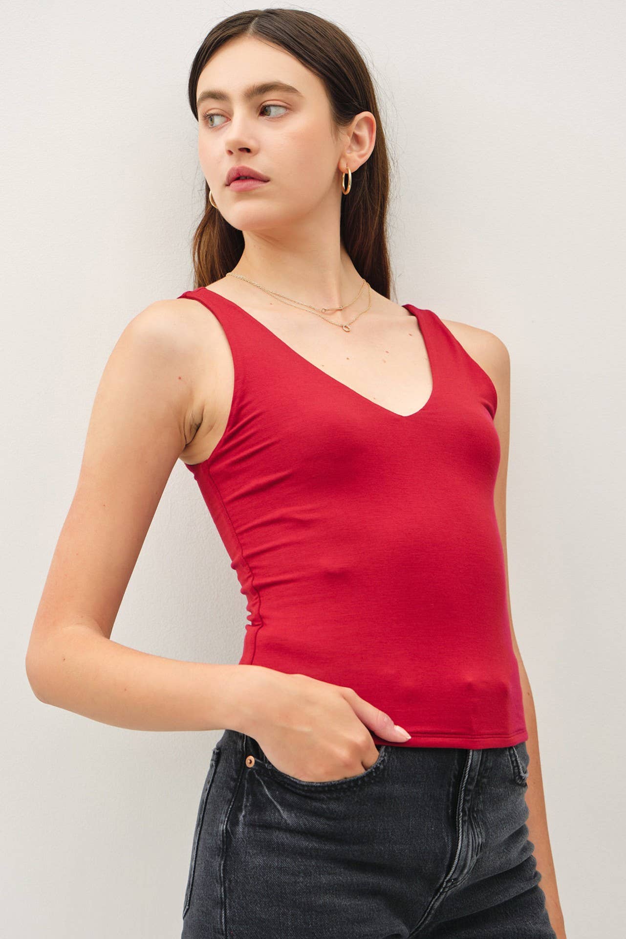 Basic Babe Vneck Tank