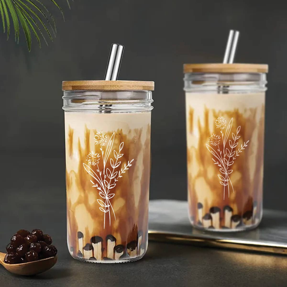 Floral Bouquet Glass Tumbler