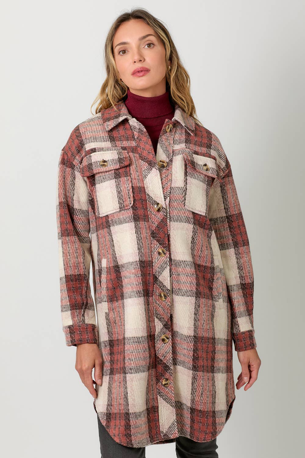 Almond Longline Shacket