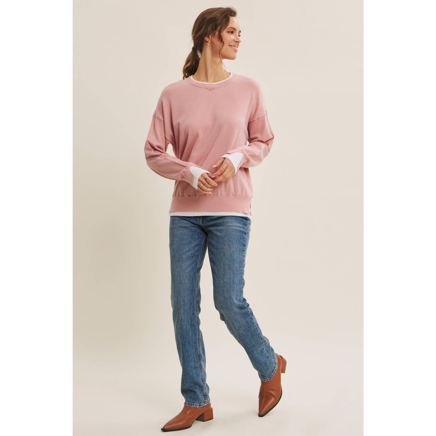 Seeing Double Dusty Sweater