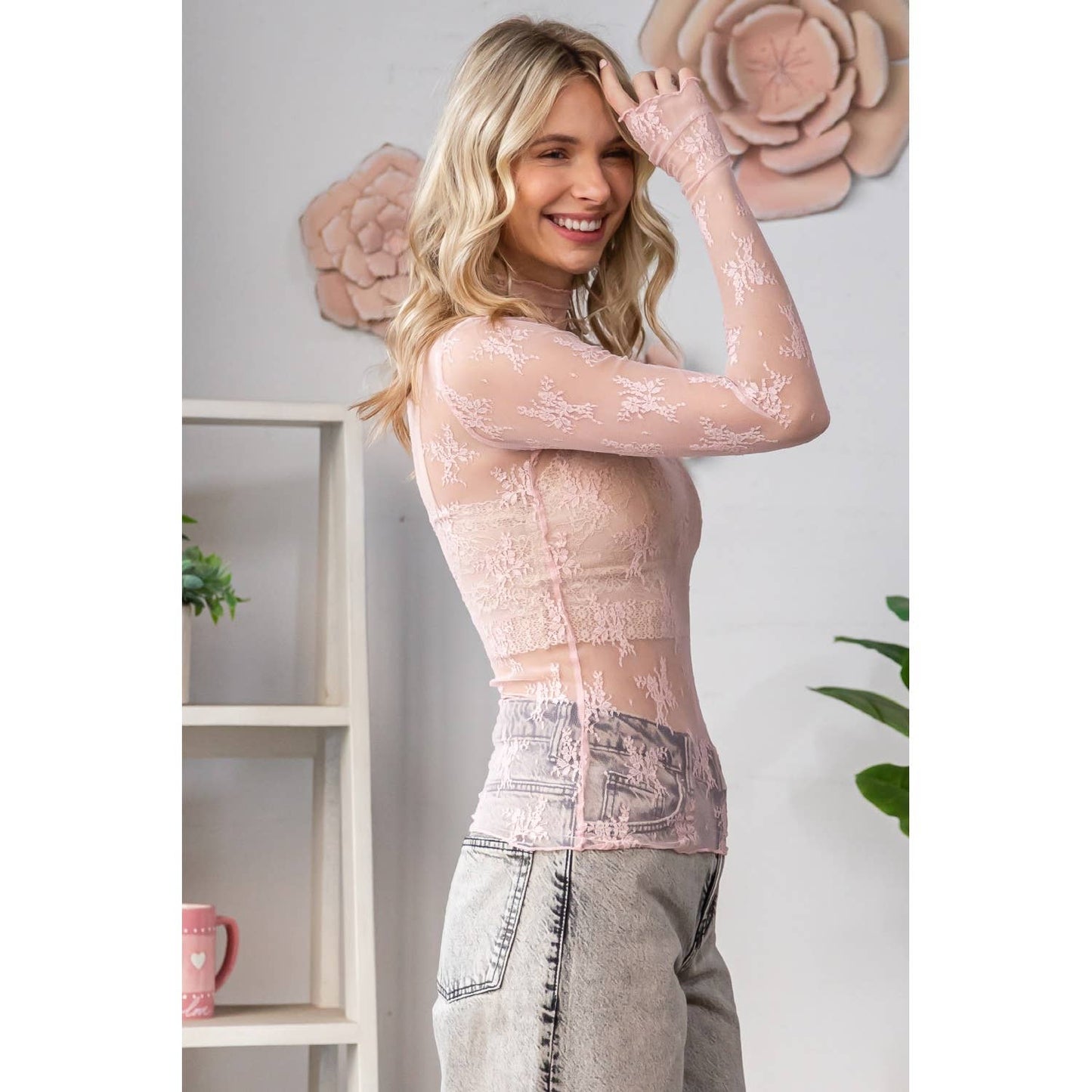 Lovely in Lace Long Sleeve Top
