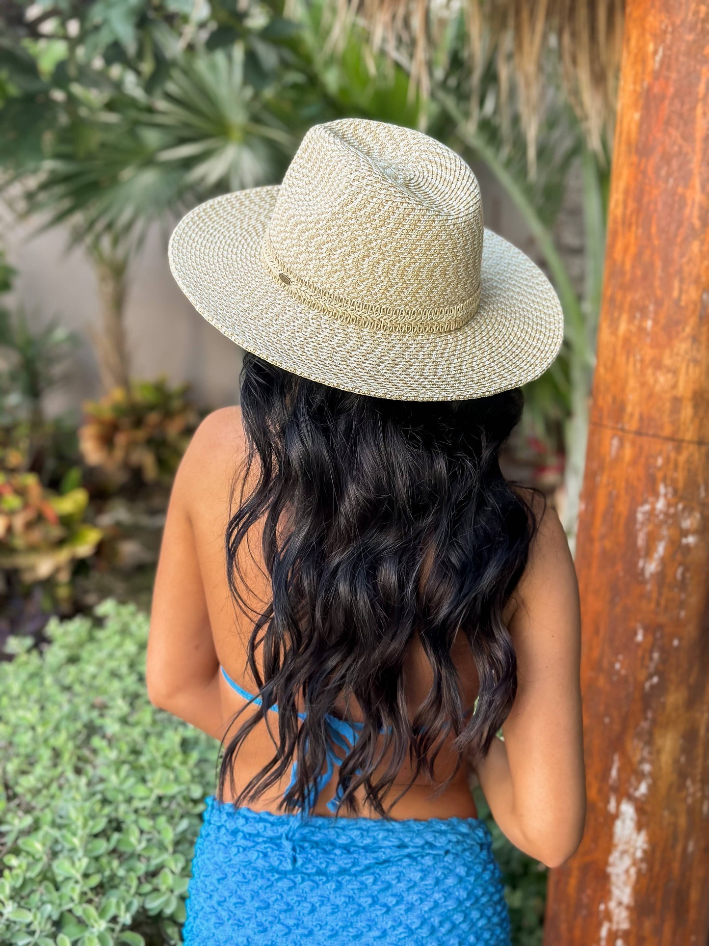 Two-Tone Heathered Sun Hat