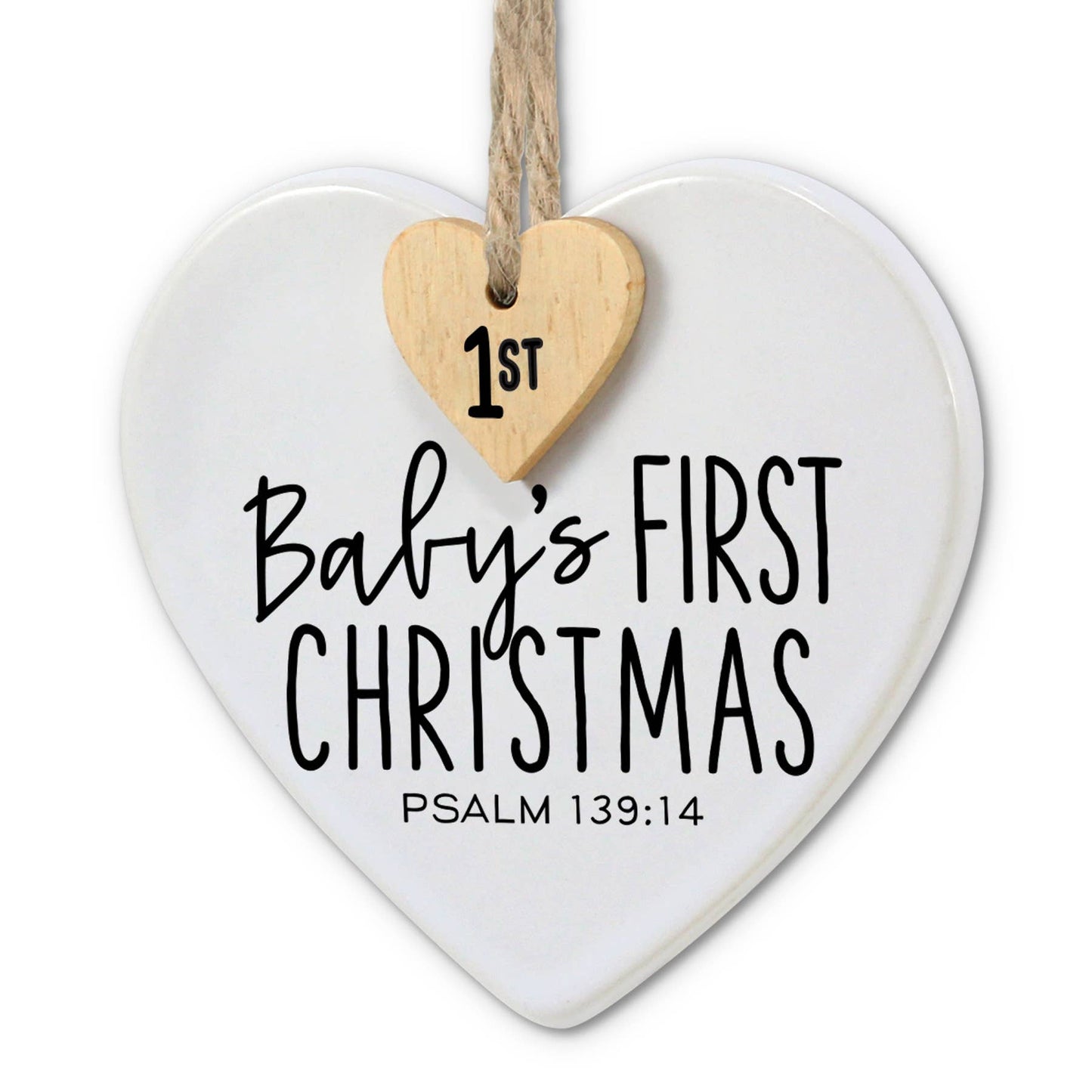 🎄LCP Ornament Heart Tag Baby's 1st Christmas