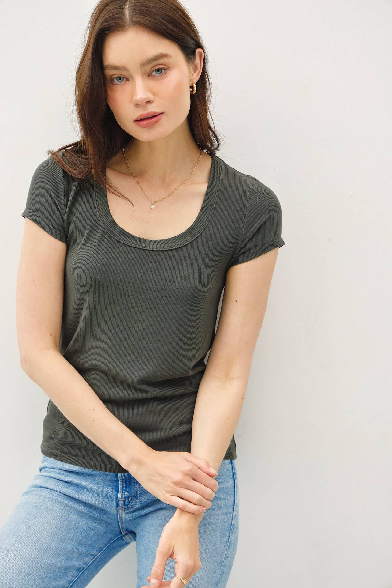 Falling Leaves Scoop Neck Tee
