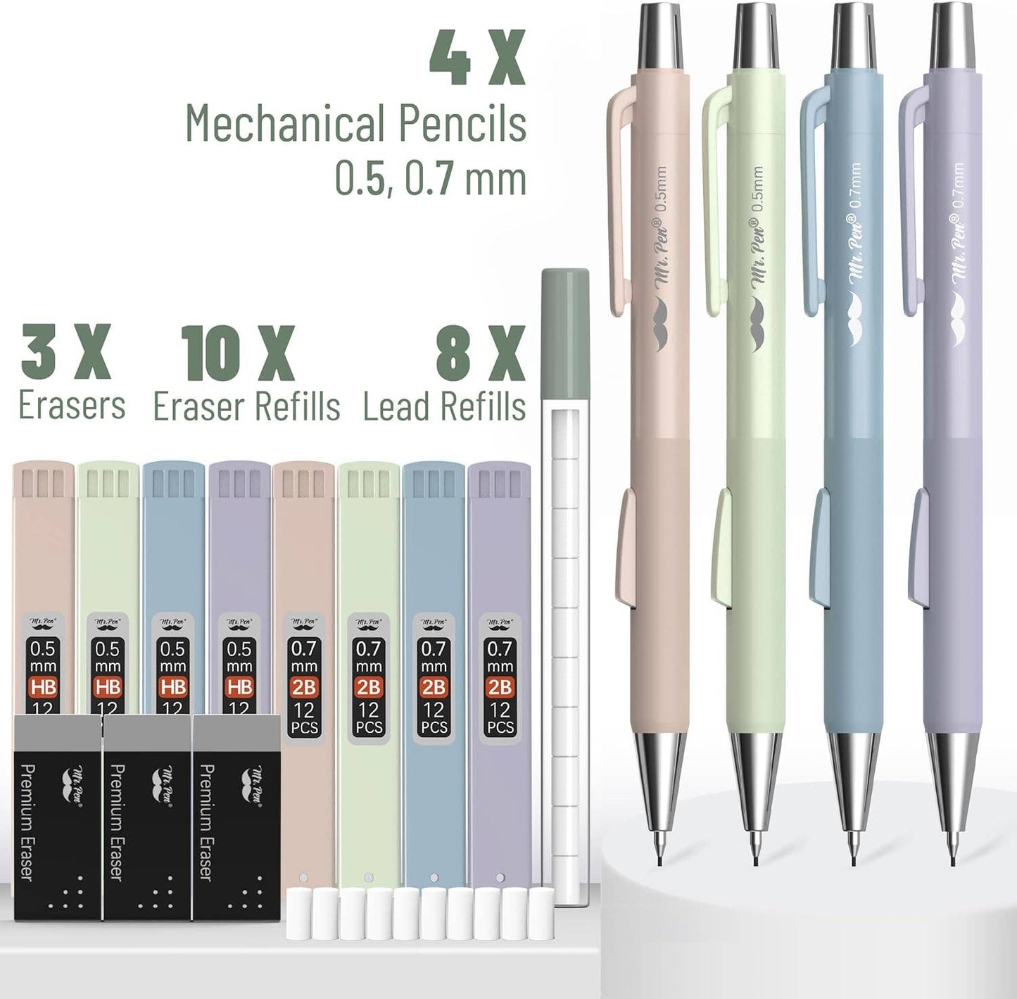 Pastel Mechanical Pencil Set