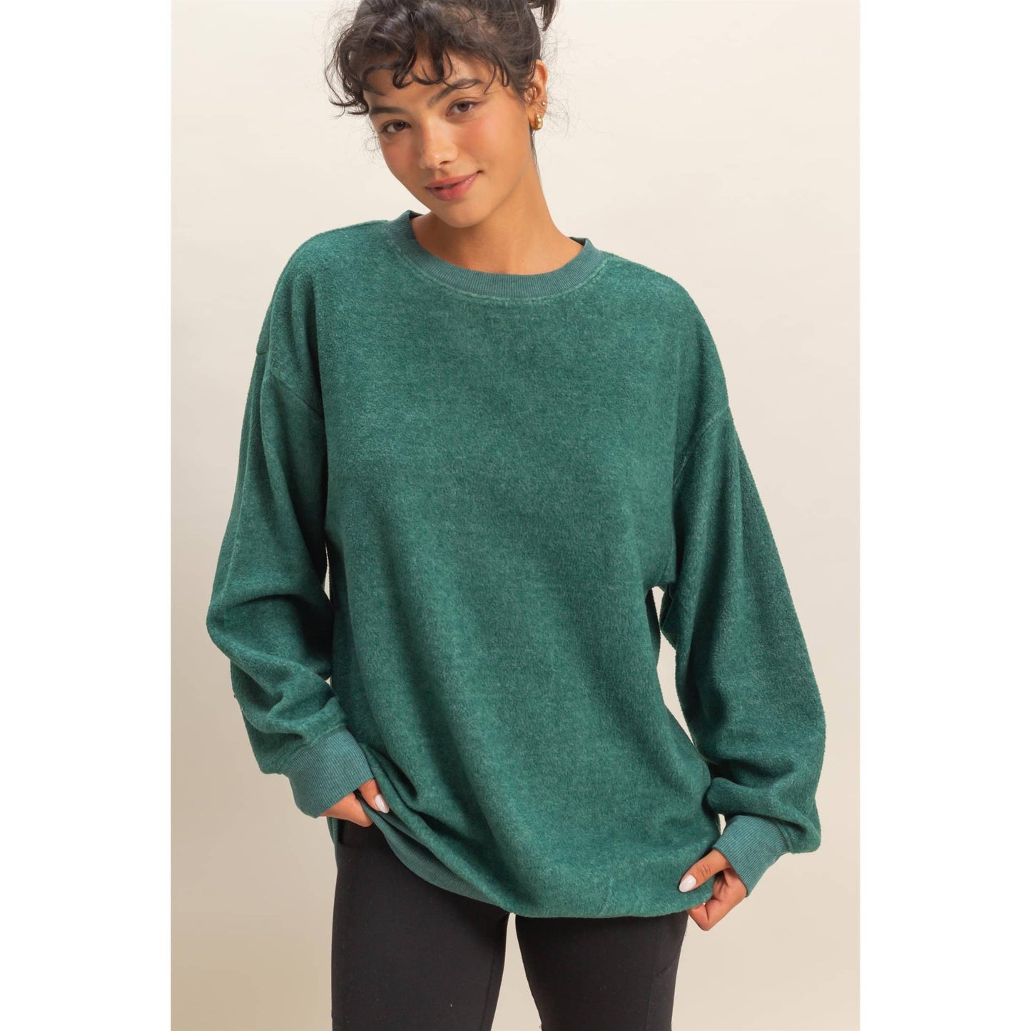 Oversized Crewneck Casual Sweatshirt