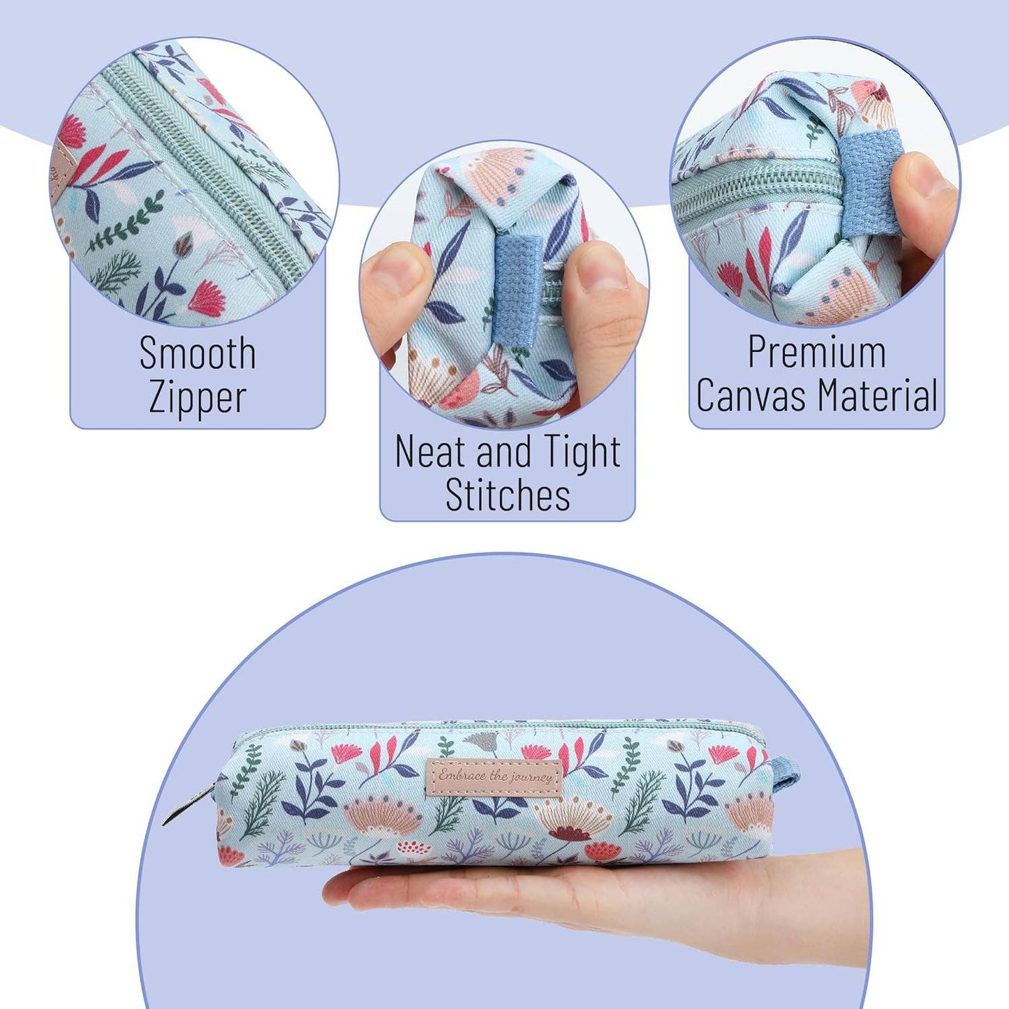 Pencil Case: Blue Floral