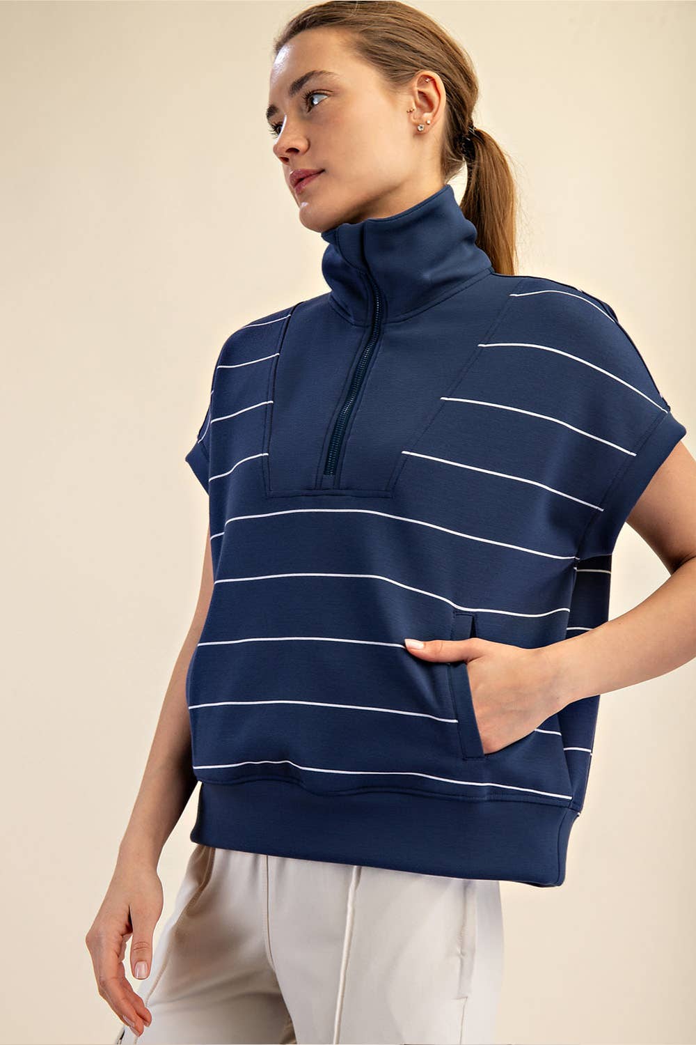 Nauti Girl SS Zip Top