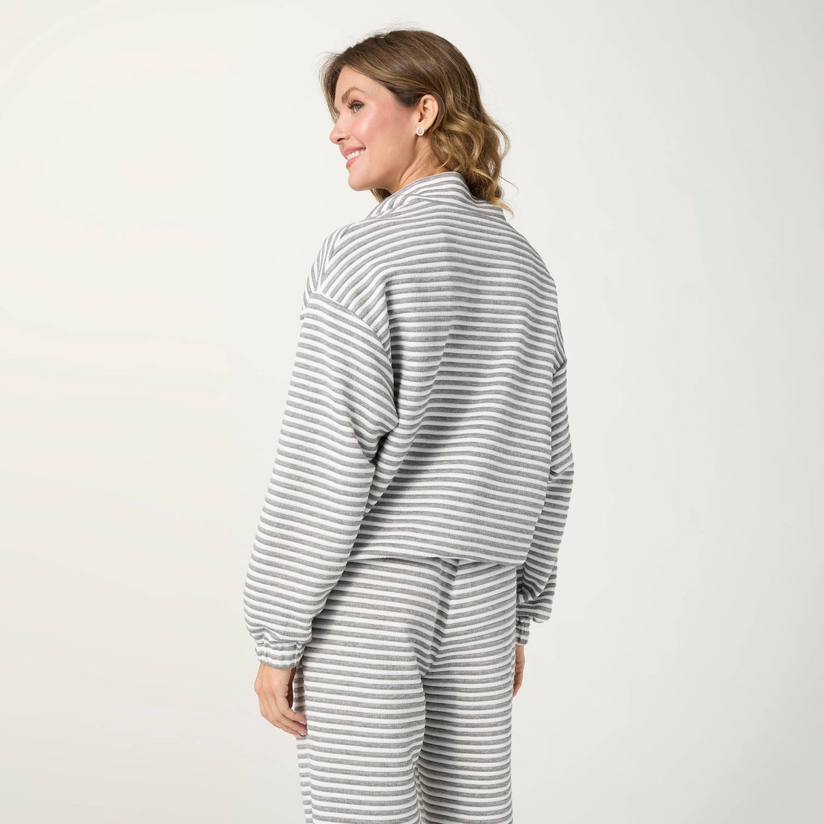 Cozymaxx Quilt Quarter Zip Long Sleeve