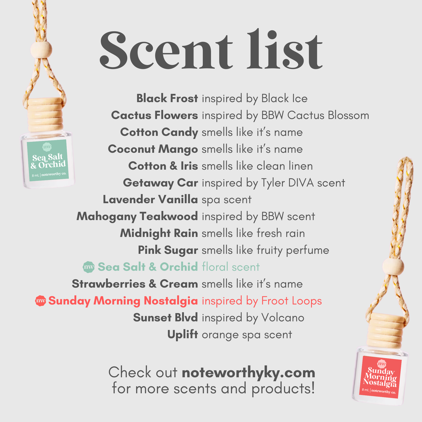 Car Diffusers | 15+ Scents