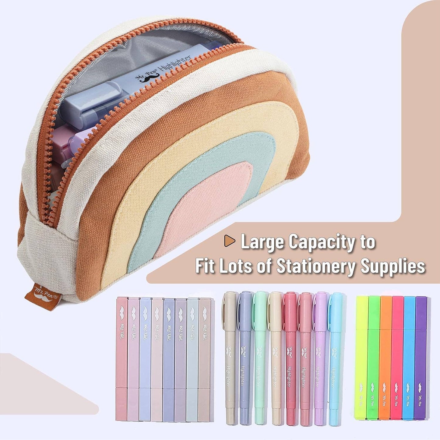Pencil Case - Pastel Rainbow