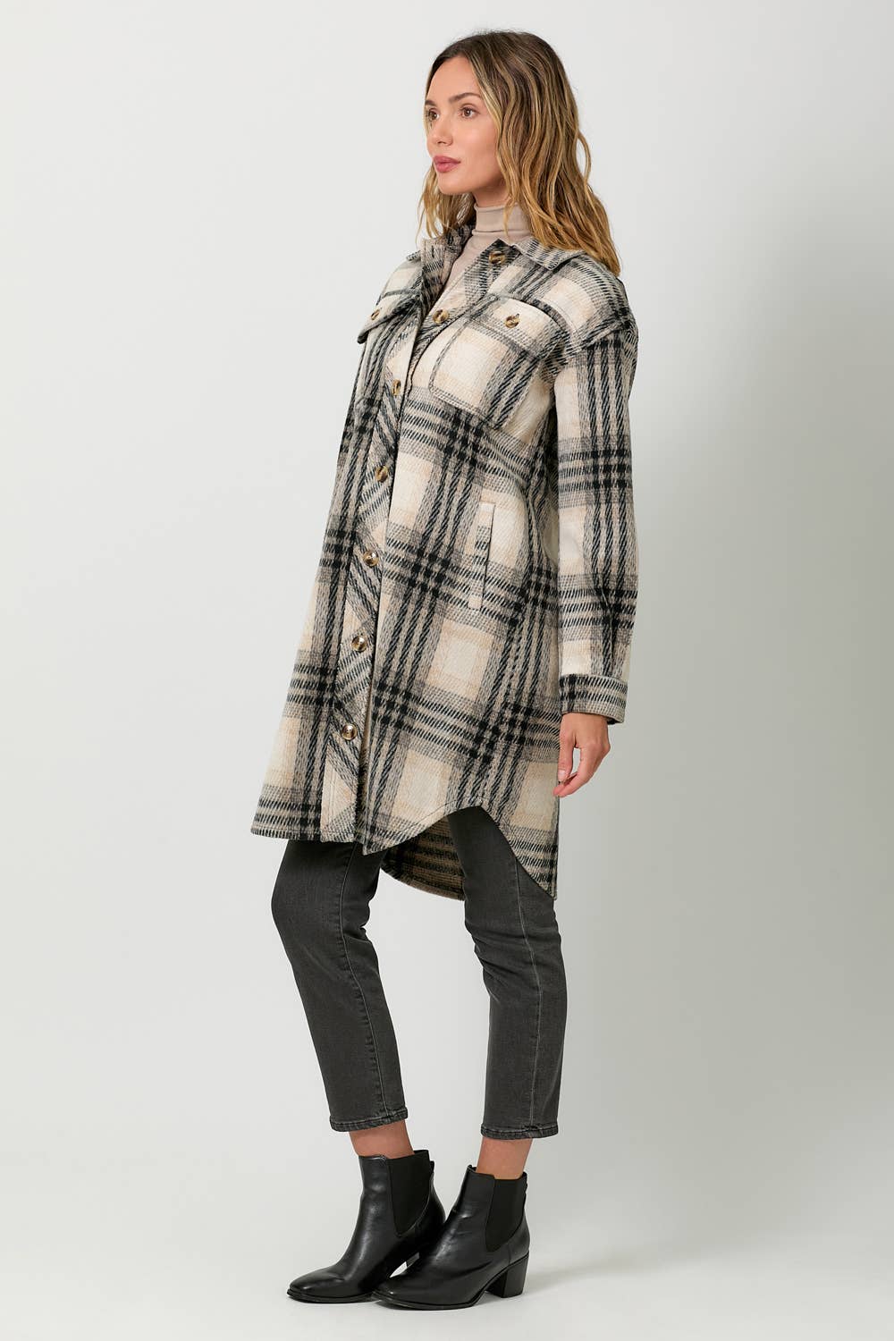 Almond Longline Shacket