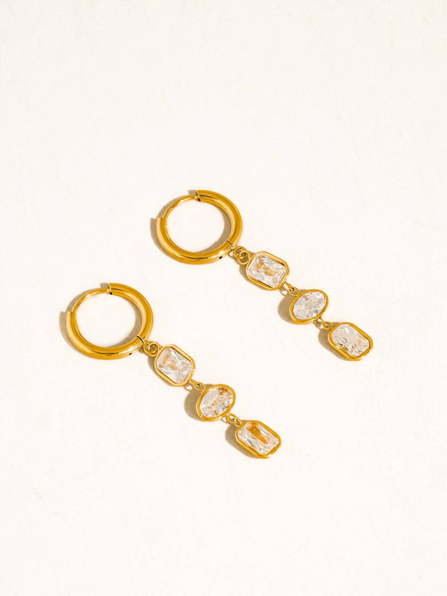 Sunniva Non-Tarnish Triple Drop Earrings