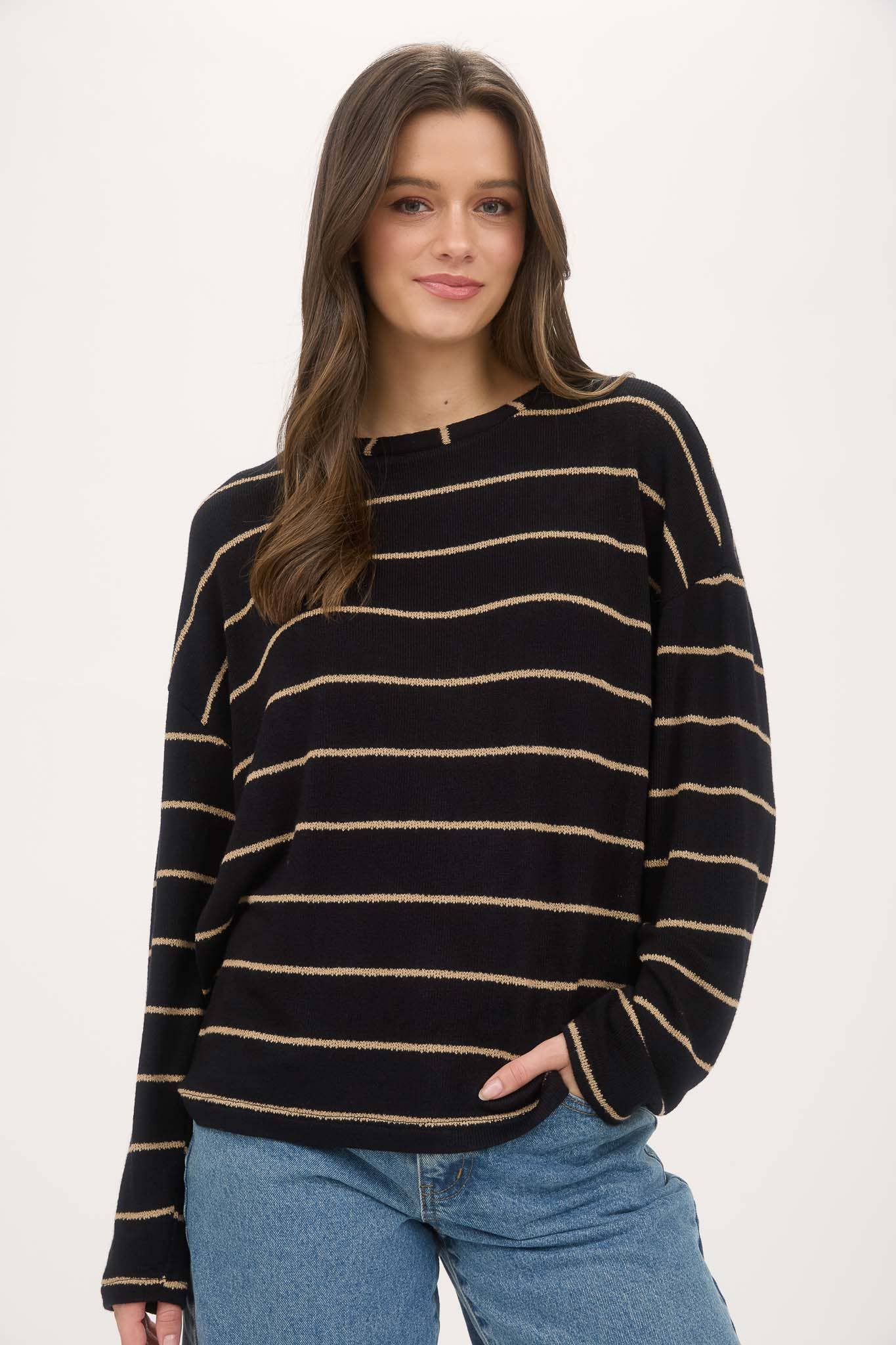 This & That Striped Pullover Top