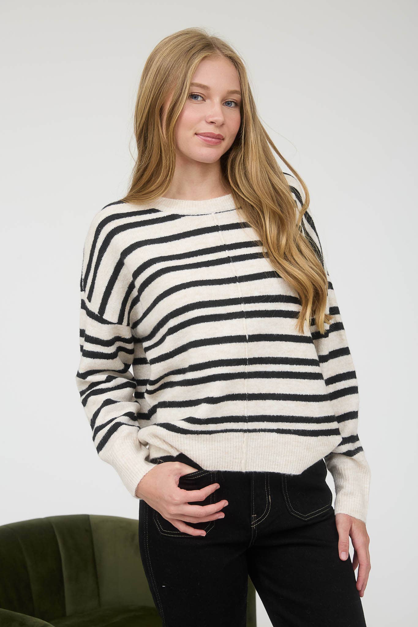Coffee & Cream Striped Sweater